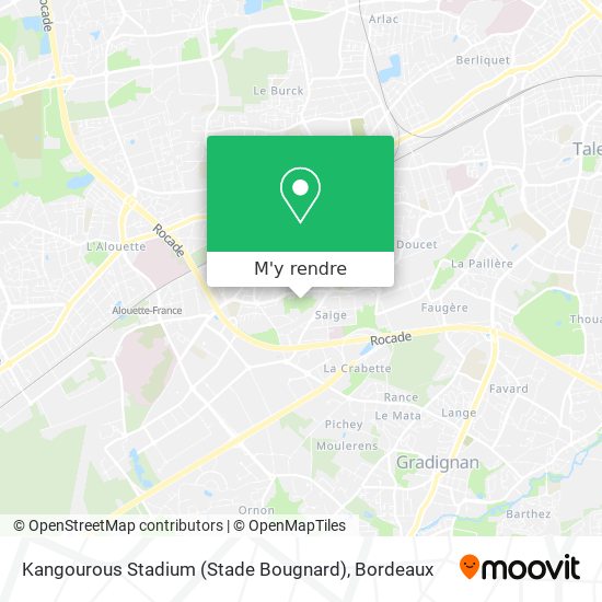 Kangourous Stadium (Stade Bougnard) plan