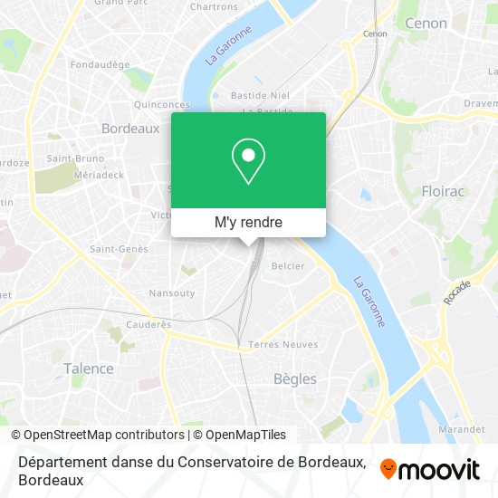 Département danse du Conservatoire de Bordeaux plan