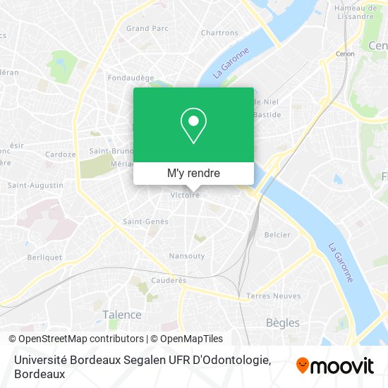 Université Bordeaux Segalen UFR D'Odontologie plan
