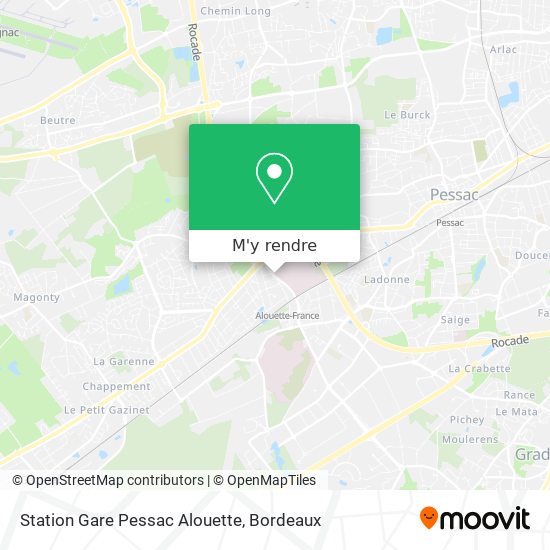 Station Gare Pessac Alouette plan