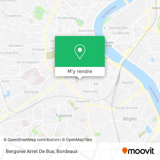 Bergonie Arret De Bus plan