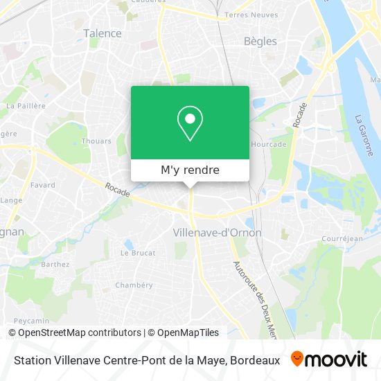 Station Villenave Centre-Pont de la Maye plan