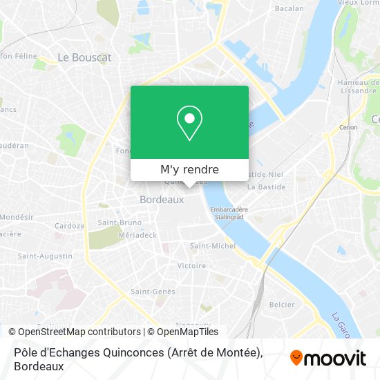 Pôle d'Echanges Quinconces (Arrêt de Montée) plan