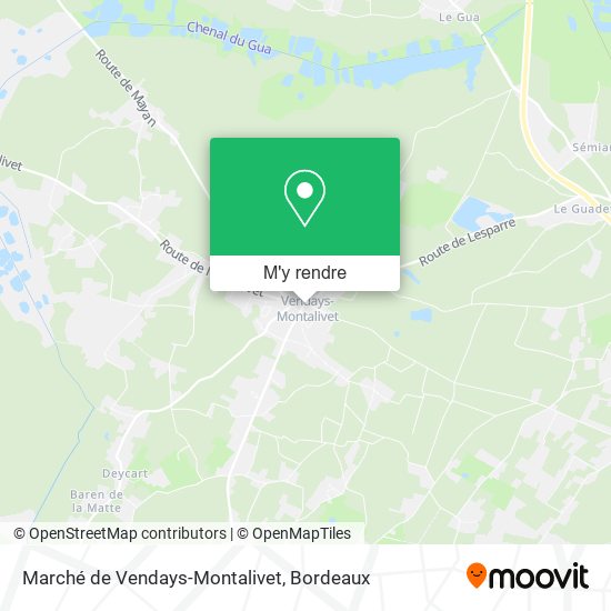 Marché de Vendays-Montalivet plan