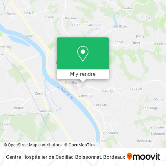 Centre Hospitalier de Cadillac-Boissonnet plan