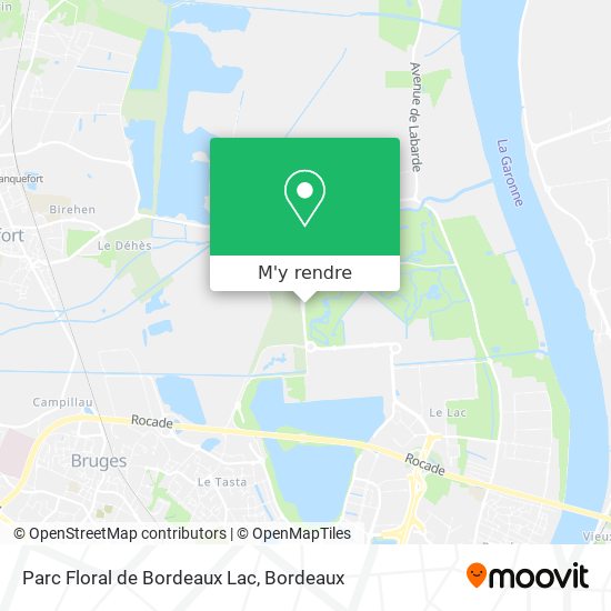 Parc Floral de Bordeaux Lac plan
