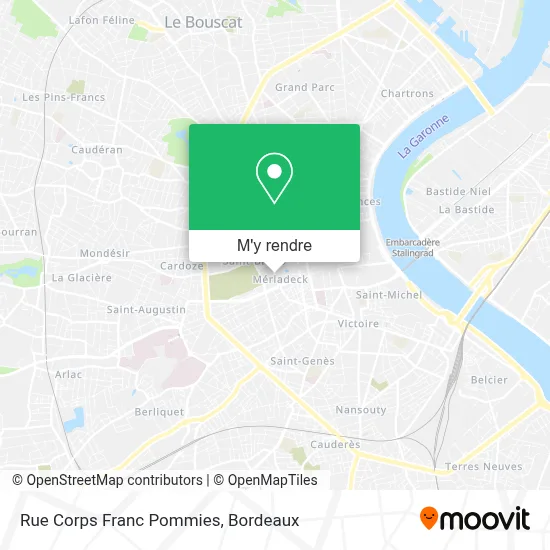 Rue Corps Franc Pommies plan