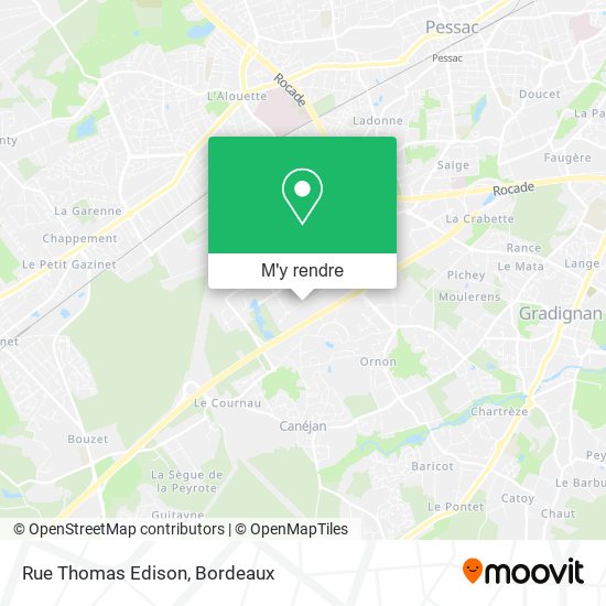 Rue Thomas Edison plan