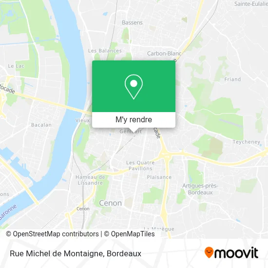 Rue Michel de Montaigne plan