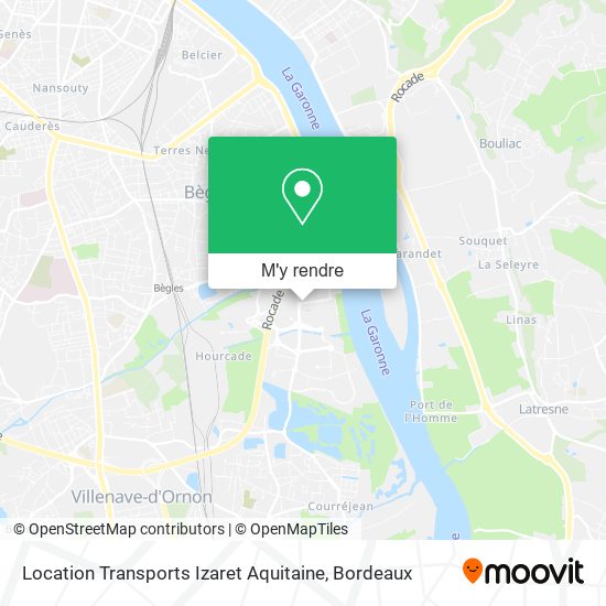 Location Transports Izaret Aquitaine plan