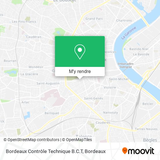 Bordeaux Contrôle Technique B.C.T plan
