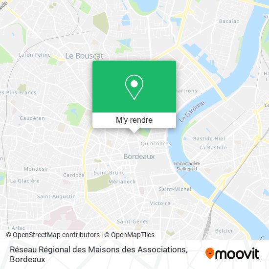 Réseau Régional des Maisons des Associations plan