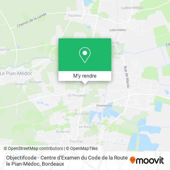 Objectifcode - Centre d'Examen du Code de la Route le Pian-Médoc plan