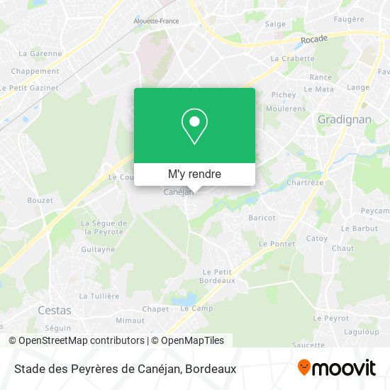 Stade des Peyrères de Canéjan plan