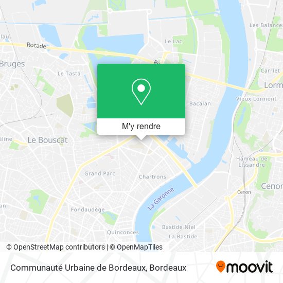 Communauté Urbaine de Bordeaux plan