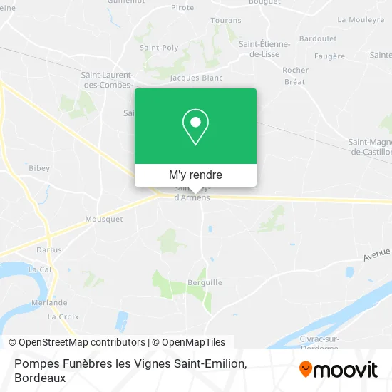 Pompes Funèbres les Vignes Saint-Emilion plan