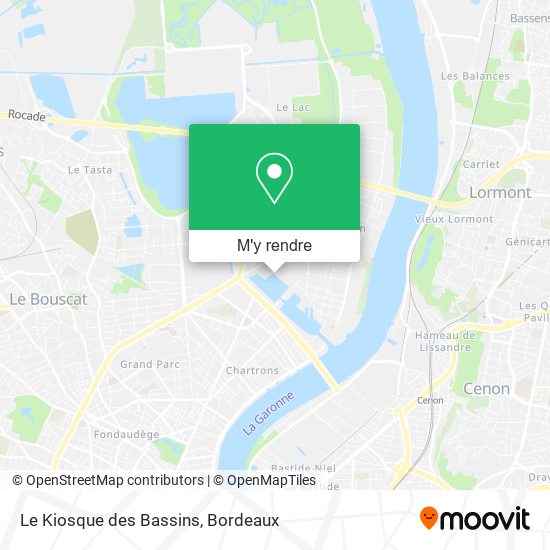 Le Kiosque des Bassins plan