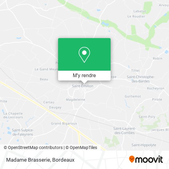 Madame Brasserie plan