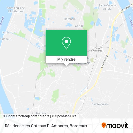 Résidence les Coteaux D' Ambares plan