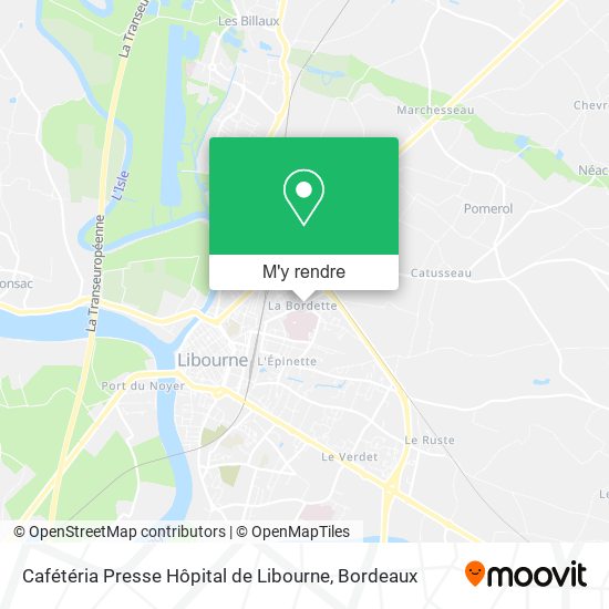 Cafétéria Presse Hôpital de Libourne plan