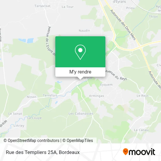 Rue des Templiers 25A plan