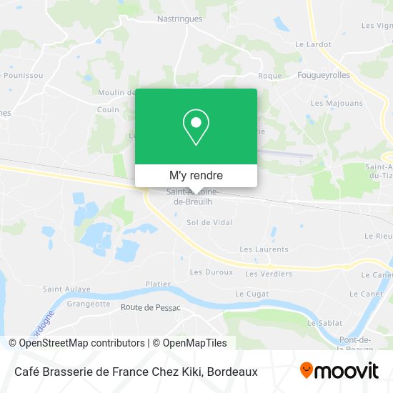 Café Brasserie de France Chez Kiki plan