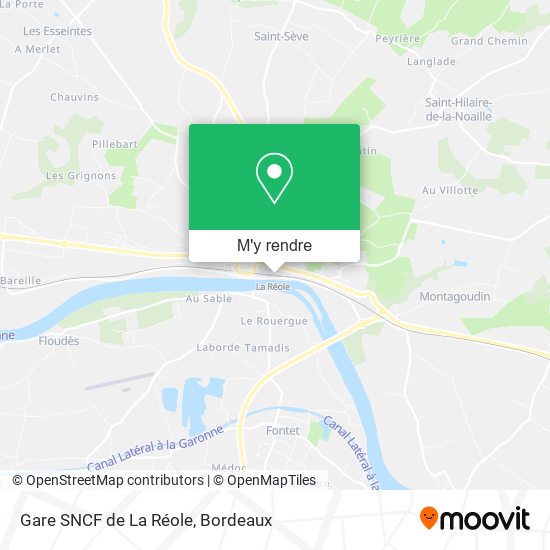 Gare SNCF de La Réole plan