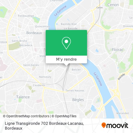 Ligne Transgironde 702 Bordeaux-Lacanau plan