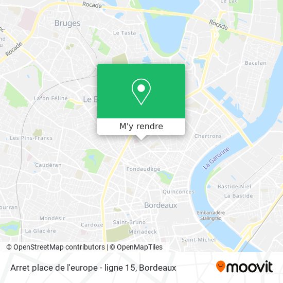 Arret place de l'europe - ligne 15 plan