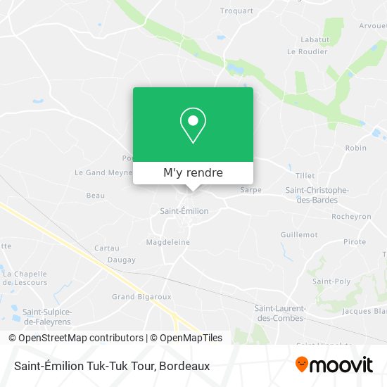 Saint-Émilion Tuk-Tuk Tour plan