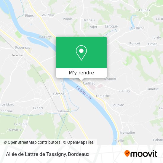 Allée de Lattre de Tassigny plan