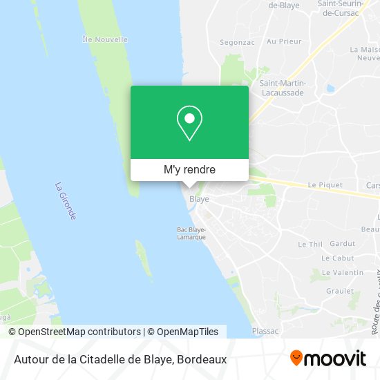 Autour de la Citadelle de Blaye plan