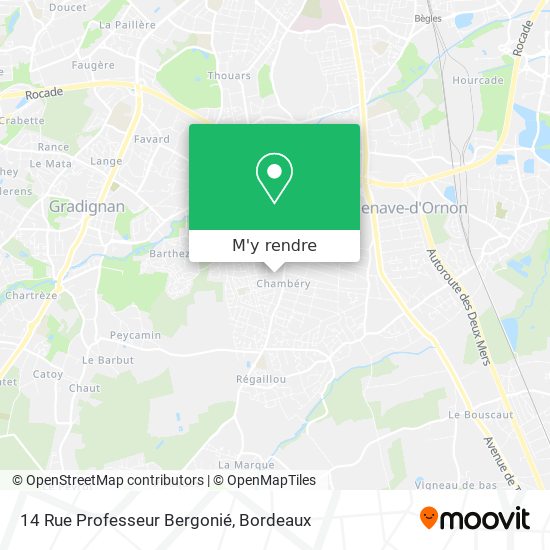 14 Rue Professeur Bergonié plan