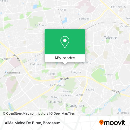 Allée Maine De Biran plan