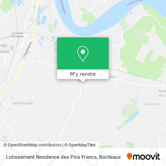 Lotissement Residence des Pins Francs plan