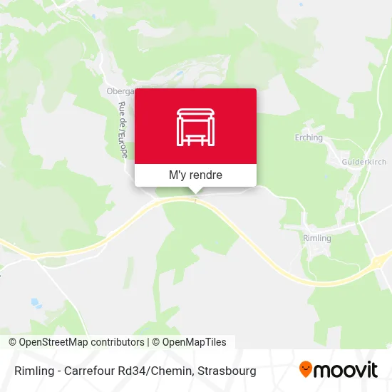 Rimling - Carrefour Rd34 / Chemin plan