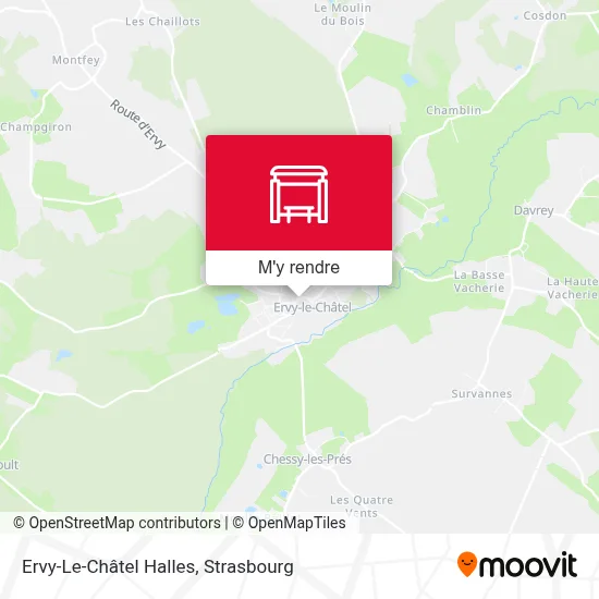 Ervy-Le-Châtel Halles plan