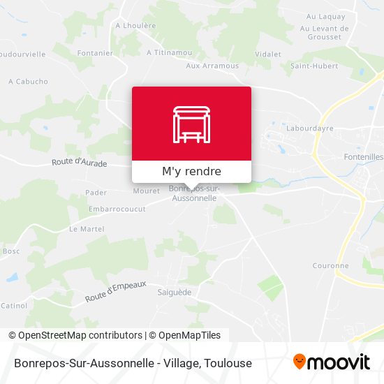 Bonrepos-Sur-Aussonnelle - Village plan