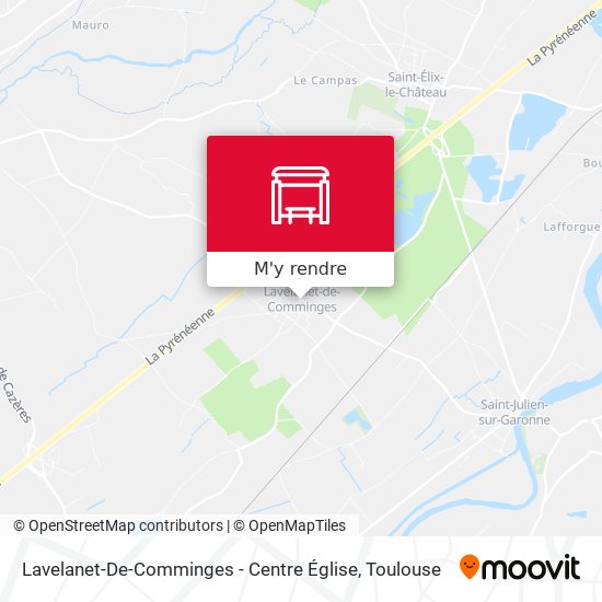 Lavelanet-De-Comminges - Centre Église plan