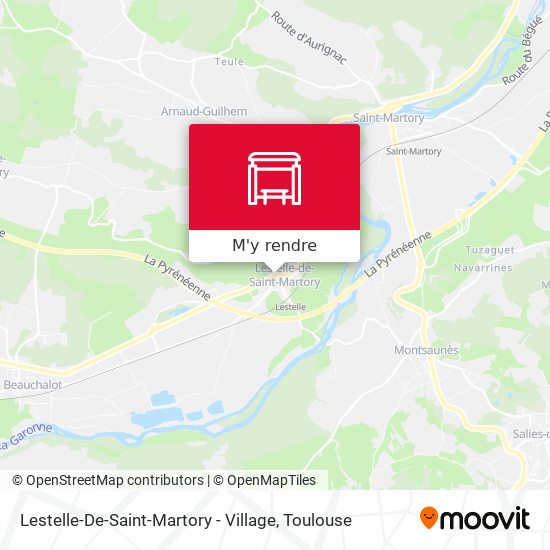 Lestelle-De-Saint-Martory - Village plan