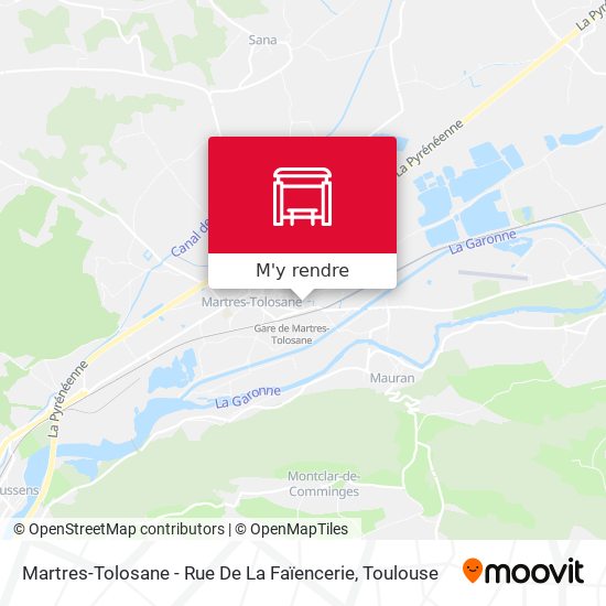 Martres-Tolosane - Rue De La Faïencerie plan