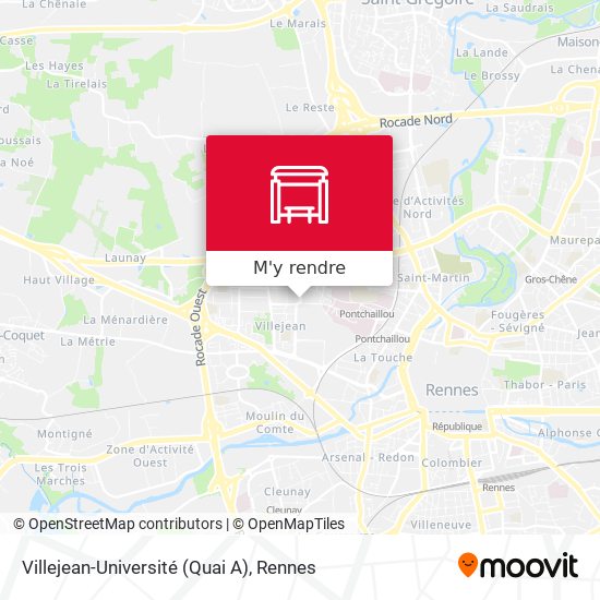 Villejean-Université (Quai A) plan