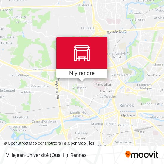 Villejean-Université (Quai H) plan