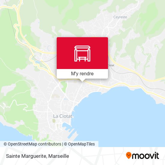 Comment aller à Sainte Marguerite à La Ciotat en bus ou train