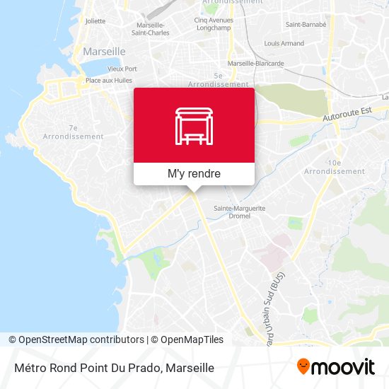 Métro Rond Point Du Prado plan