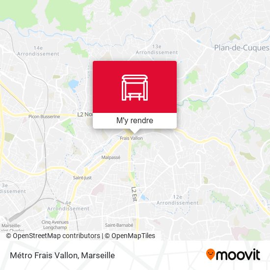 Métro Frais Vallon plan