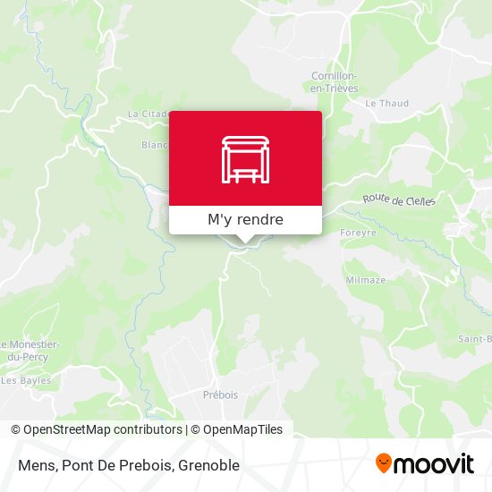 Mens, Pont De Prebois plan