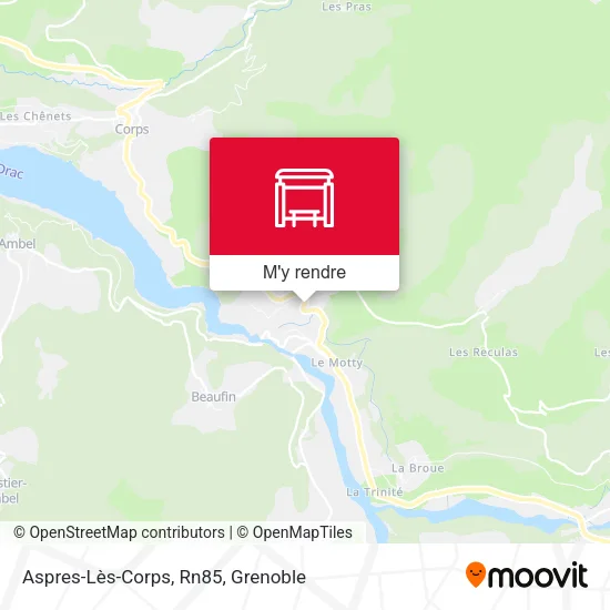 Aspres-Lès-Corps, Rn85 plan