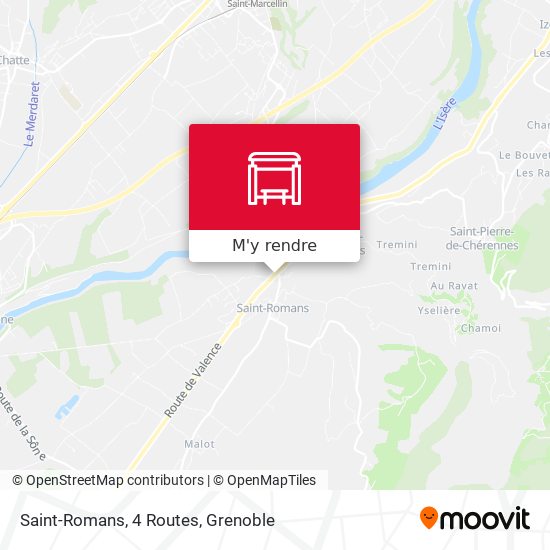 Saint-Romans, 4 Routes plan