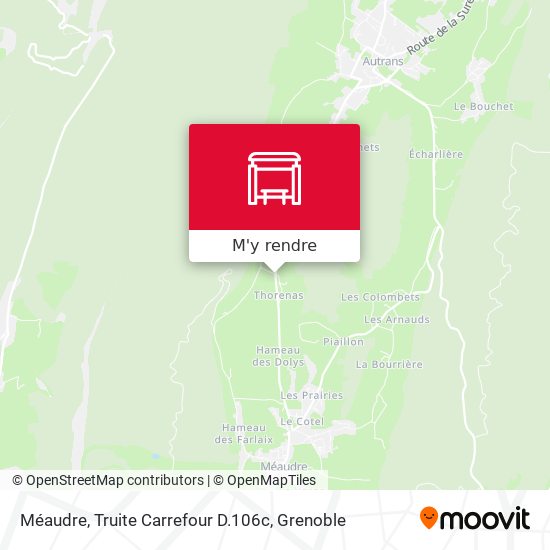 Méaudre, Truite Carrefour D.106c plan
